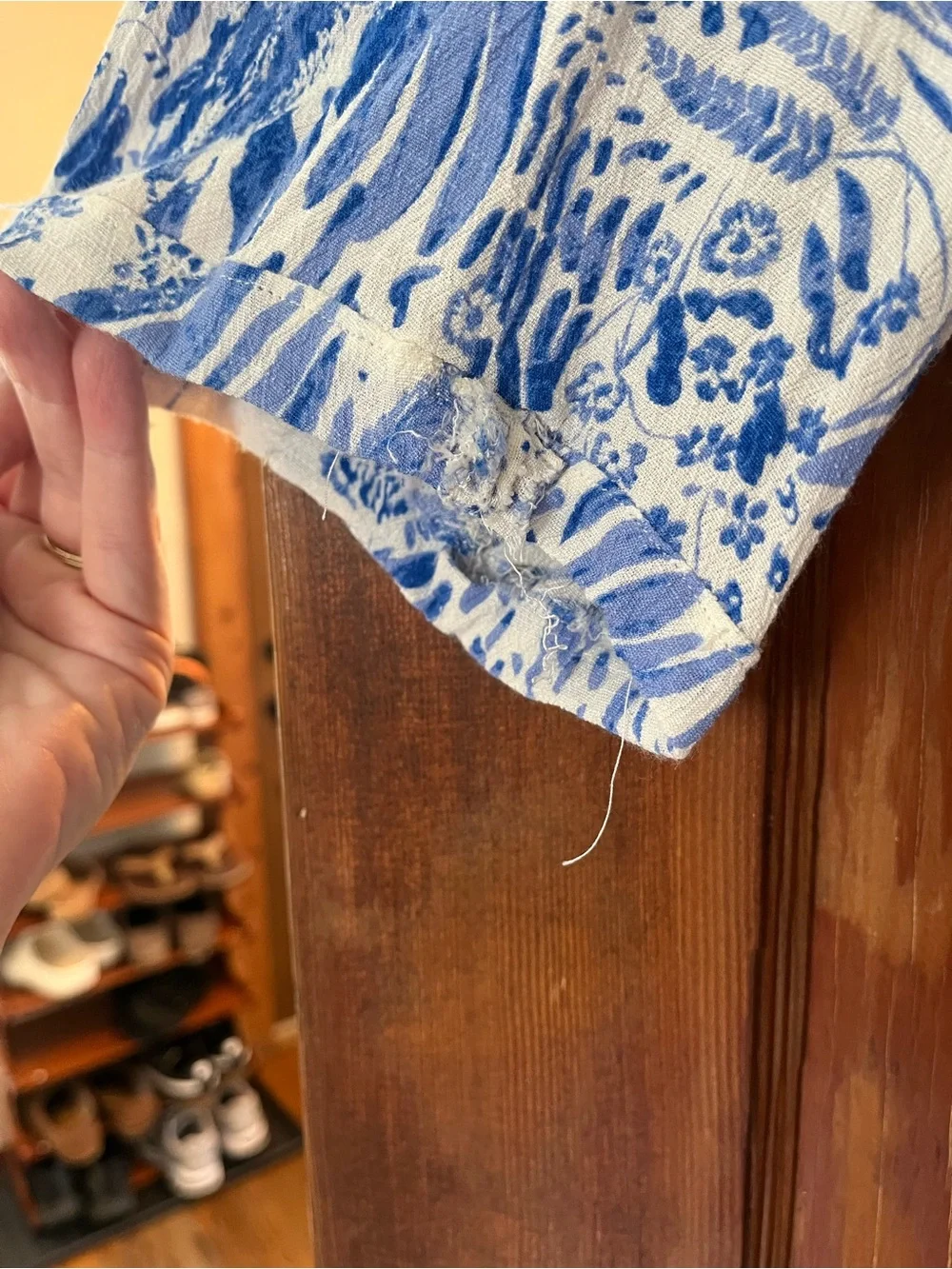 Free People Always Blue & White Floral Midi Dress